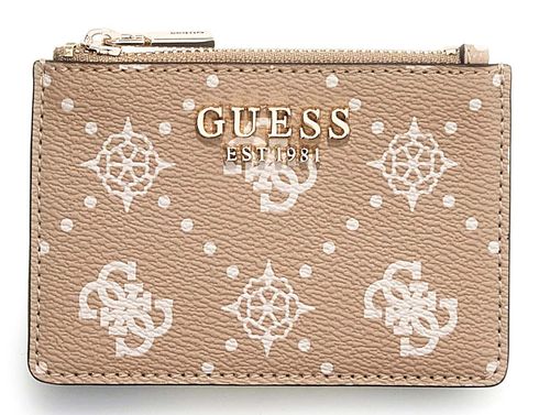 GUESS Carrie Logo SLG Credit Card Case Biscotti Logo