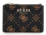 GUESS Carrie Logo SLG Credit Card Case Espresso Logo