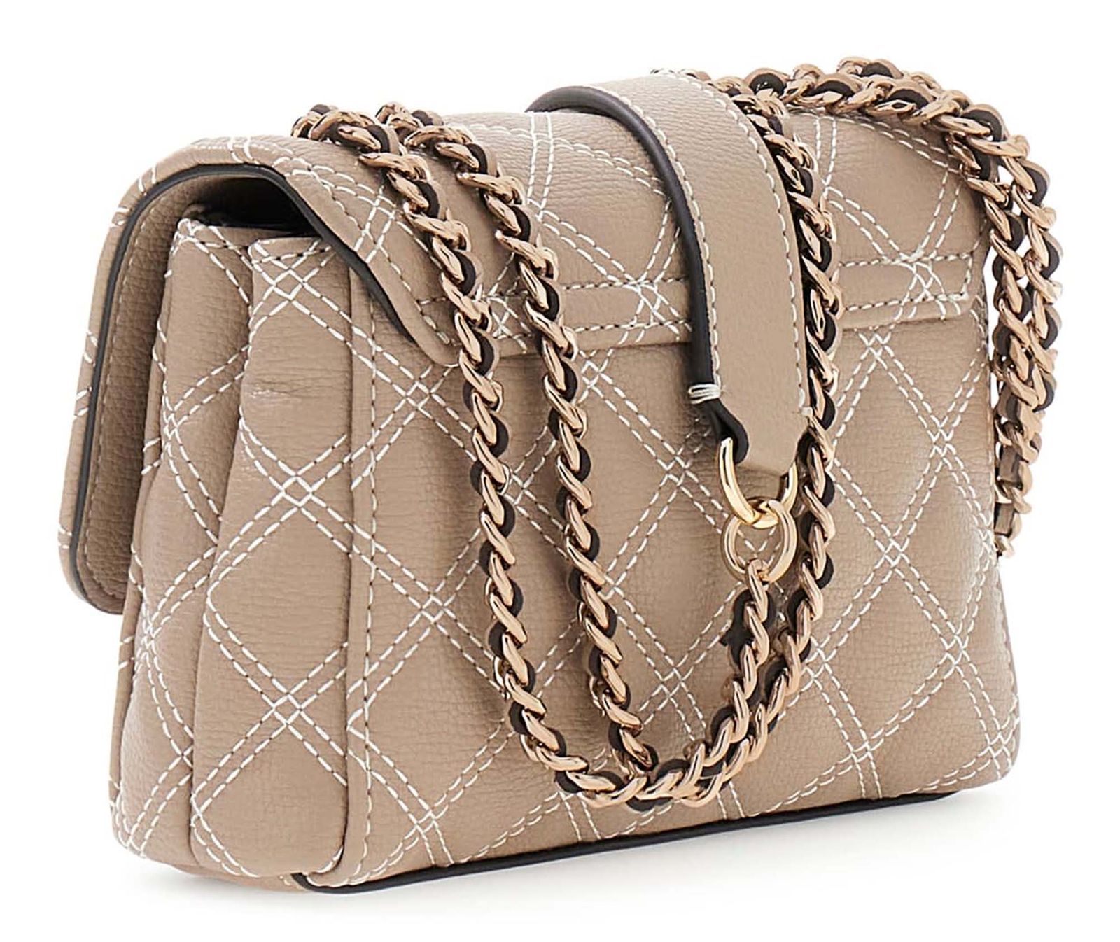 GUESS Giully II Mini 2 Compartment Convertible Flap XS Pale Mocha GUESS Giully II Mini 2 Compartment Convertible Flap XS Pale Mocha