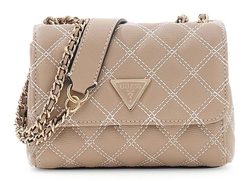GUESS Giully II Mini 2 Compartment Convertible Flap XS Pale Mocha