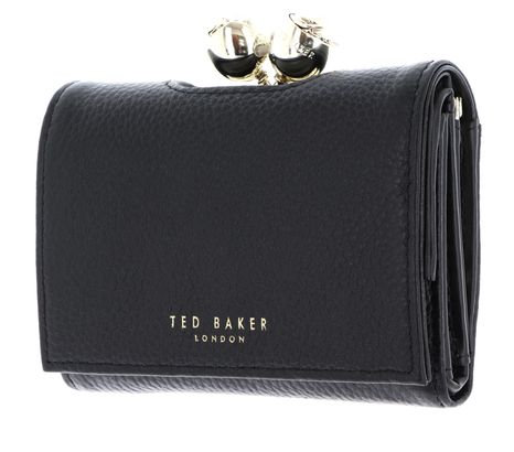 Ted Baker Roosa Rose Detail Leather Small Bobble Purse S Black