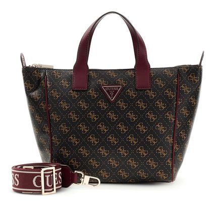 GUESS Follie Travel Small Tote Bag Brown Logo
