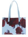 Ted Baker Elyanaa Elongated Rose Print Icon Bag Mid Blue