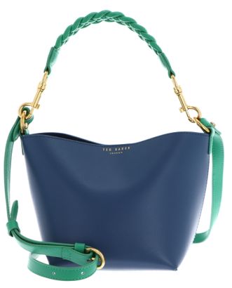Ted Baker Wynola Woven Handle Colourblock Small Bag Blue Ted Baker Wynola Woven Handle Colourblock Small Bag Blue