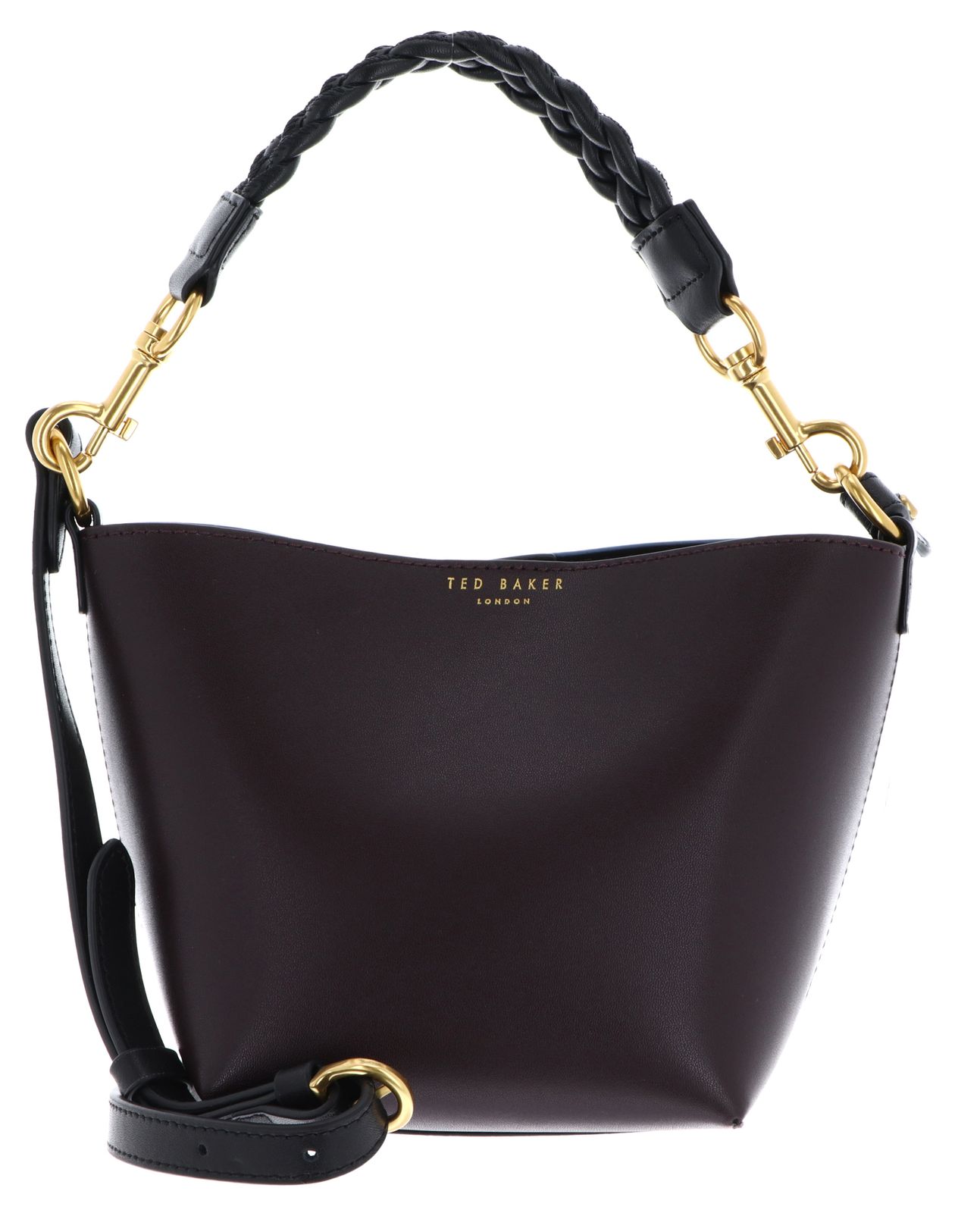 Ted Baker Wynola Woven Handle Colourblock Small Bag Wine