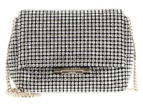 Ted Baker Gliters Crystal Mini Cross Body Bag Silver