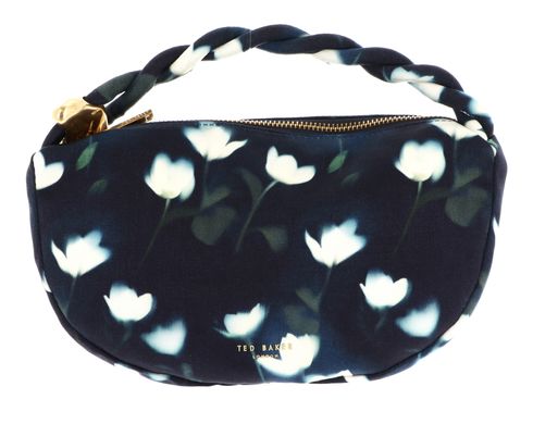 Ted Baker Isli Satin Statement Hardware Printed Hobo Ba Navy