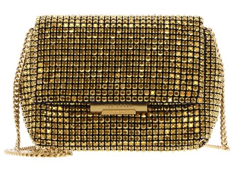 Ted Baker Gliters Crystal Mini Cross Body Bag Gold