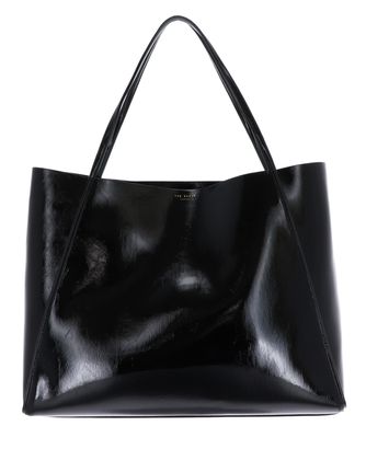Ted Baker Brisaa Thin Strap Crinkle Slouchy Tote Bag L Black
