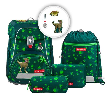 Step by Step FIT Schulranzen-Set 5-teilig Dino Targo