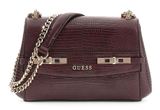 GUESS Melinda Mini Convertible Xbody Flap Bag Burgundy