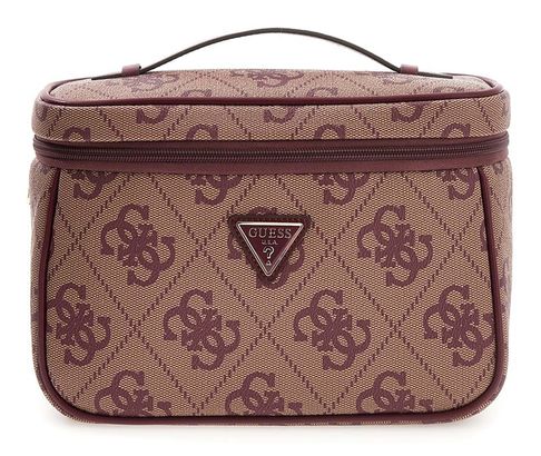 GUESS Toiletry Train Case Burgundy Logo GUESS Toiletry Train Case Burgundy Logo