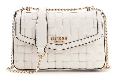 GUESS Sandy Convertible Xbody Flap Bag Cream White