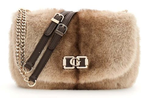 GUESS Mavis Convertible Xbody Flap Bag Espresso Multi
