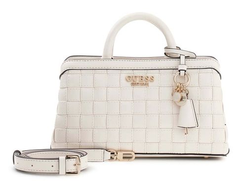 GUESS Sandy Girlfriend Satchel S Cream White