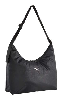 PUMA Pop Slouchy Hobo Bag Puma Black - Puma Script AOP