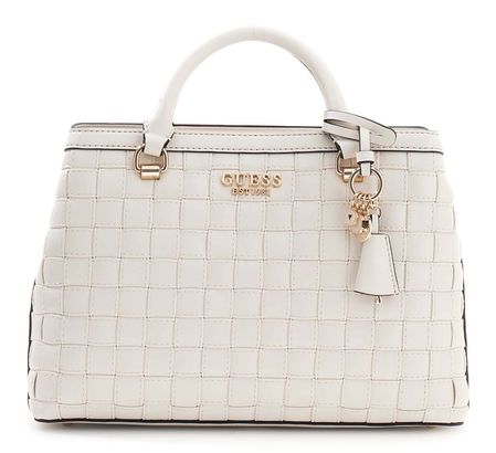 GUESS Sandy Girlfriend Satchel Cream White