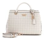 GUESS Sandy Girlfriend Satchel Cream White GUESS Sandy Girlfriend Satchel Cream White