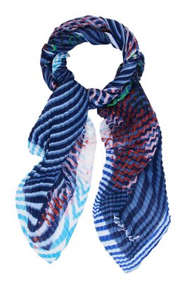Desigual Bluestrip Rectangle Foulard Blue Water Desigual Bluestrip Rectangle Foulard Blue Water