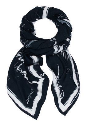 Desigual Lettn Rectangle Foulard Black Desigual Lettn Rectangle Foulard Black