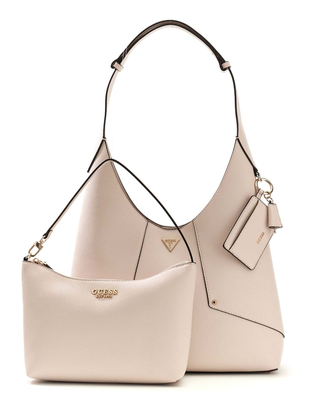 GUESS Darcy Hobo Bag Stone