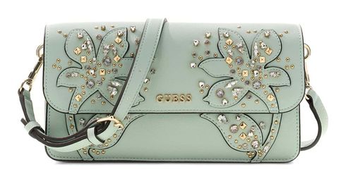 GUESS Sadie Flap Shoulder Bag Light Sage