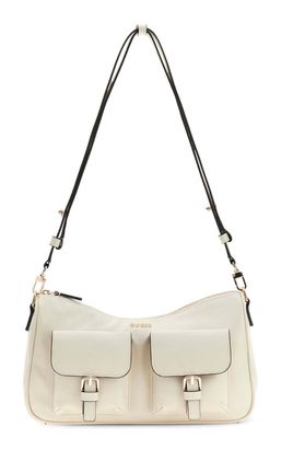 GUESS Kassie Convertible Shoulder Bag Cream White