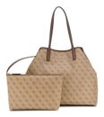 GUESS Eco Victtoria Large 2 In 1 Tote Latte Logo / Brown GUESS Eco Victtoria Large 2 In 1 Tote Latte Logo / Brown