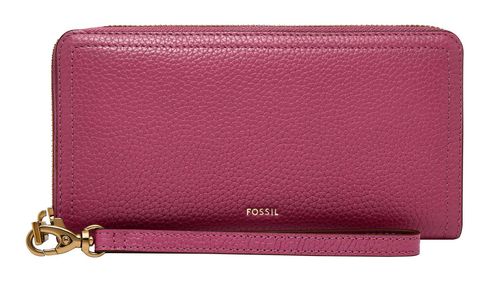 FOSSIL Logan RFID Zip Around Clutch Infinite Pink