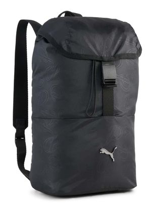 PUMA Pop Small Backpack Puma Black - Puma Script AOP