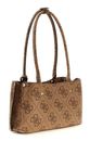 GUESS Meridian II Shoulder Satchel Bag Latte Logo