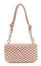 GUESS Tessi Flap Shoulder Bag Coral Pink Multi