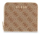 GUESS Jessa SLG Zip Around Wallet S Latte Logo