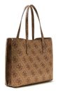 GUESS Meridian II Girlfriend Tote Bag Latte Logo
