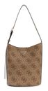 GUESS Meridian II Bucket Bag Latte Logo