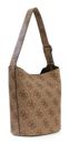 GUESS Meridian II Bucket Bag Latte Logo
