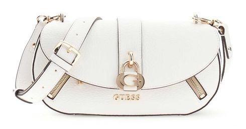 GUESS Jessa Flap Crossbody Bag White