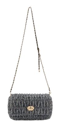 SEIDENFELT MANUFAKTUR Floro Shoulder Bag Black & White