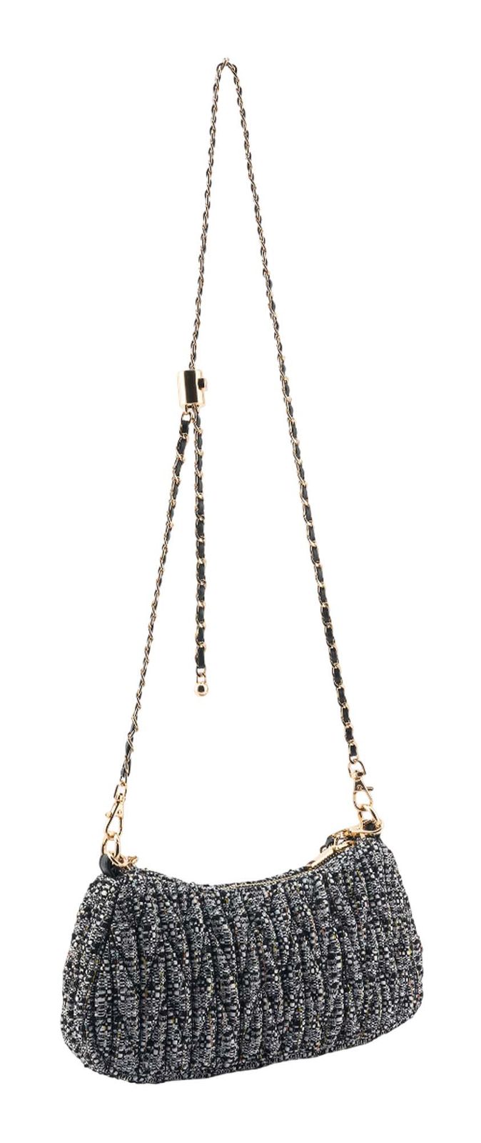 SEIDENFELT MANUFAKTUR Floro Crossbody Bag Black & White SEIDENFELT MANUFAKTUR Floro Crossbody Bag Black & White