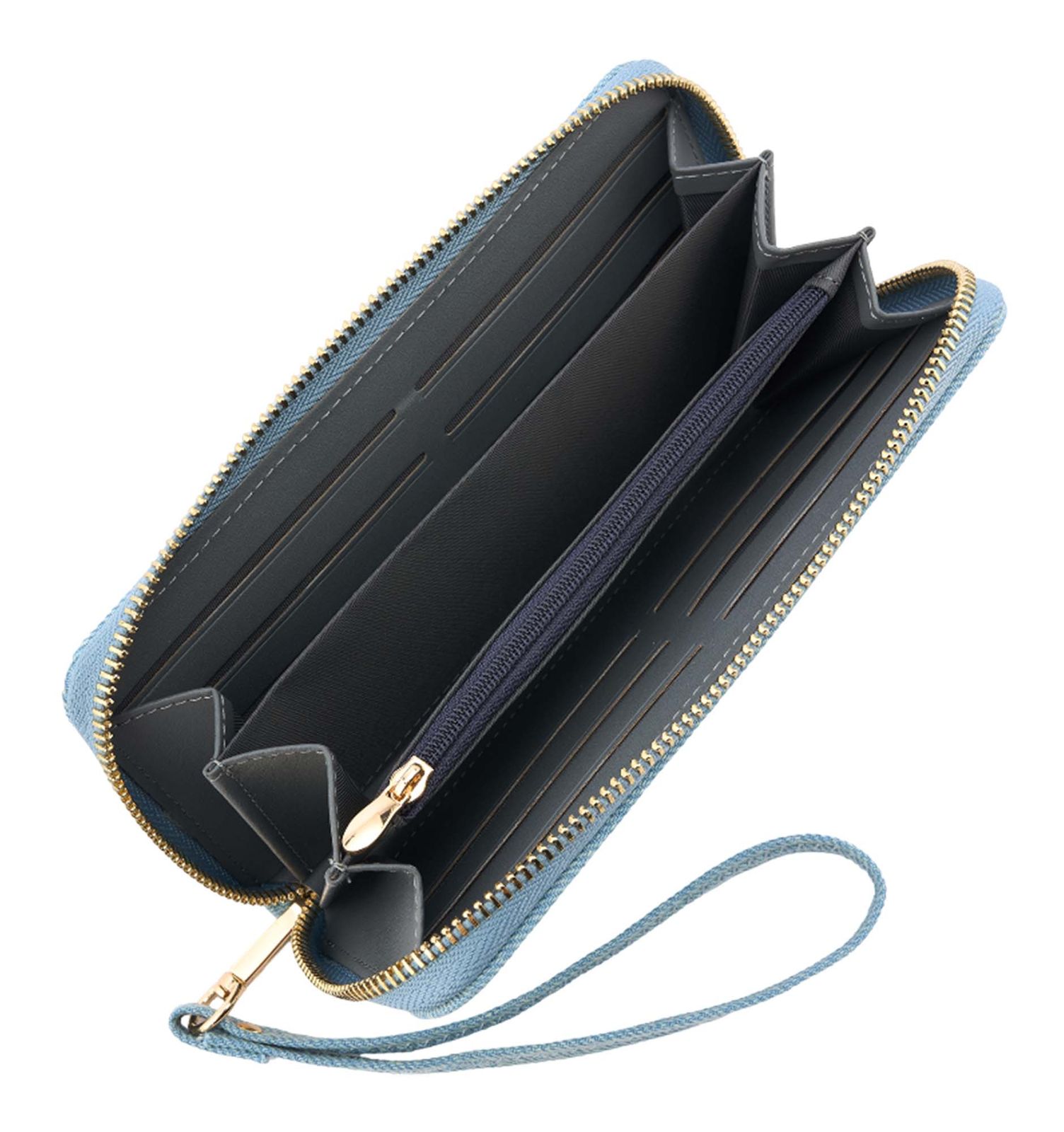 SEIDENFELT MANUFAKTUR Smilla Wallet Denim in Blue SEIDENFELT MANUFAKTUR Smilla Wallet Denim in Blue