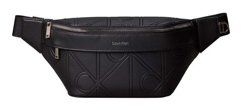 Calvin Klein Emblem Aop Emboss Waistbag Black