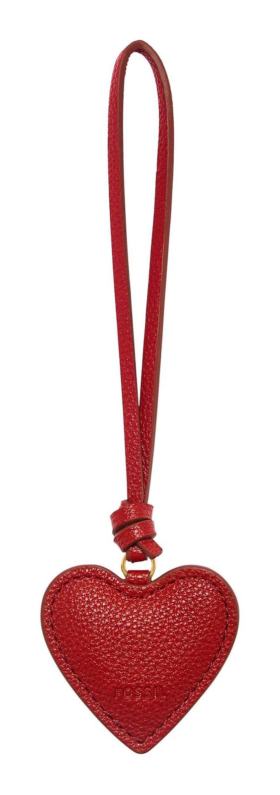 FOSSIL Gift Heart Bag Charm Garnet FOSSIL Gift Heart Bag Charm Garnet