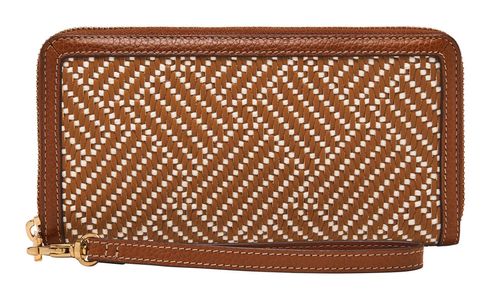 FOSSIL Logan RFID Zip Around Clutch Neutral Multi