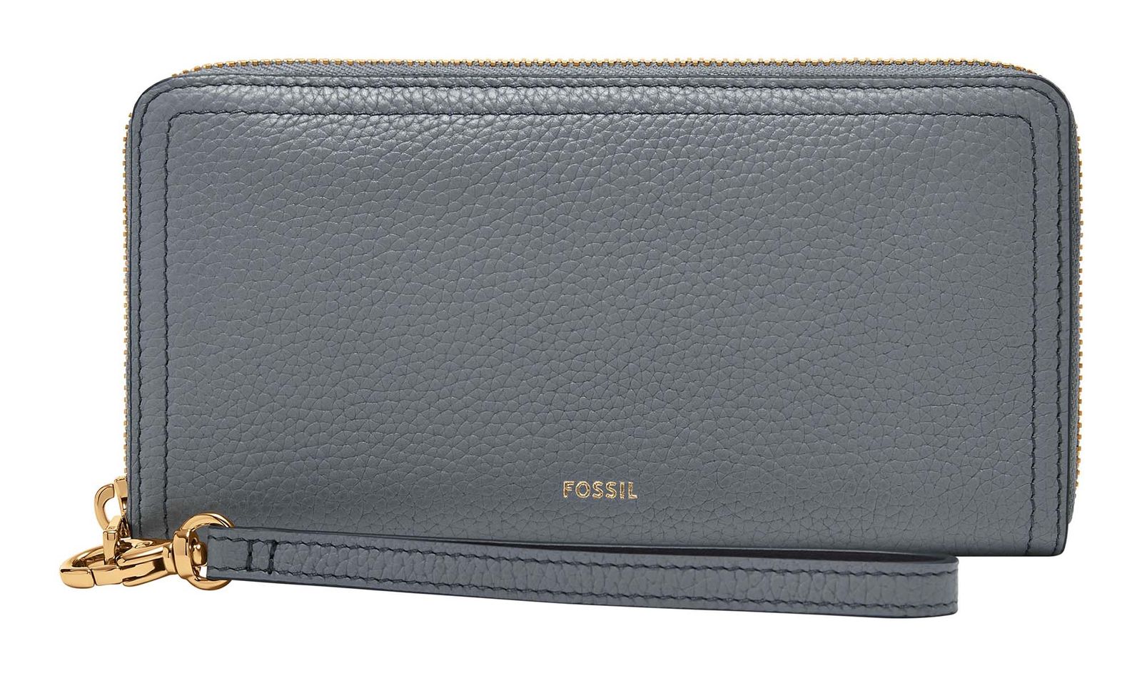 FOSSIL Logan RFID Zip Around Clutch Nostalgia Blue