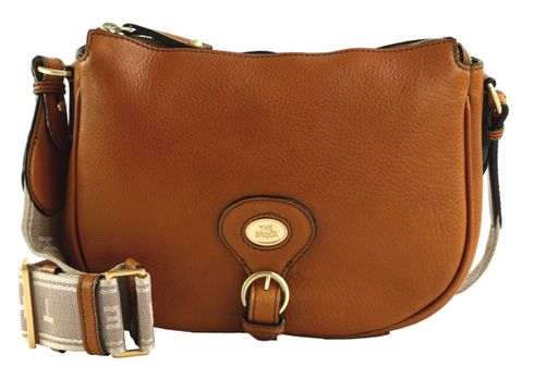 THE BRIDGE Isadora Crossbody Bag Cognac / Oro