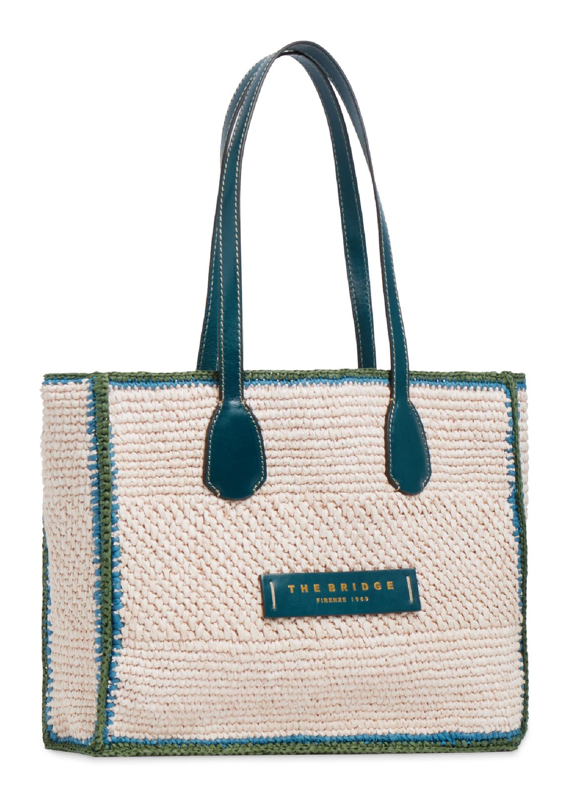 THE BRIDGE Luna Shopping Bag Pavone / Oro THE BRIDGE Luna Shopping Bag Pavone / Oro