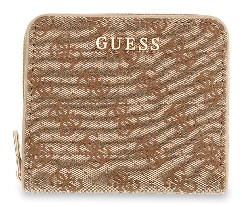 GUESS Jessa SLG Zip Around Wallet S Latte Logo