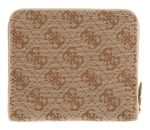 GUESS Jessa SLG Zip Around Wallet S Latte Logo