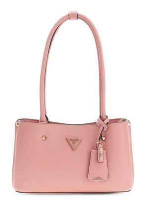 GUESS Meridian II Shoulder Satchel Bag Coral Pink