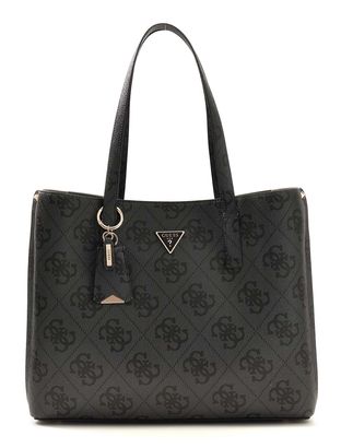 GUESS Meridian II Girlfriend Tote Bag Coal Logo